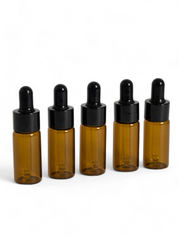 Набор флаконов с пипеткой: темное стекло, 10 мл (5 шт.)